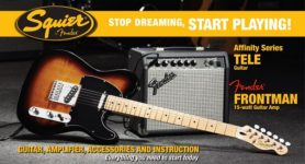 Squier by Fender Telecaster Guitar Pack + Frontman 15