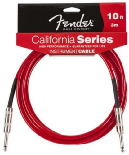 Fender CaliforniInstrument Cable - Candy Apple Red 10'