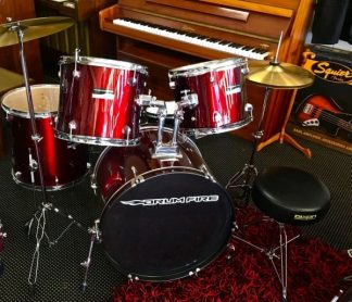 DrumFire DK7500 5 Piece Drum Set Package - Black or Red