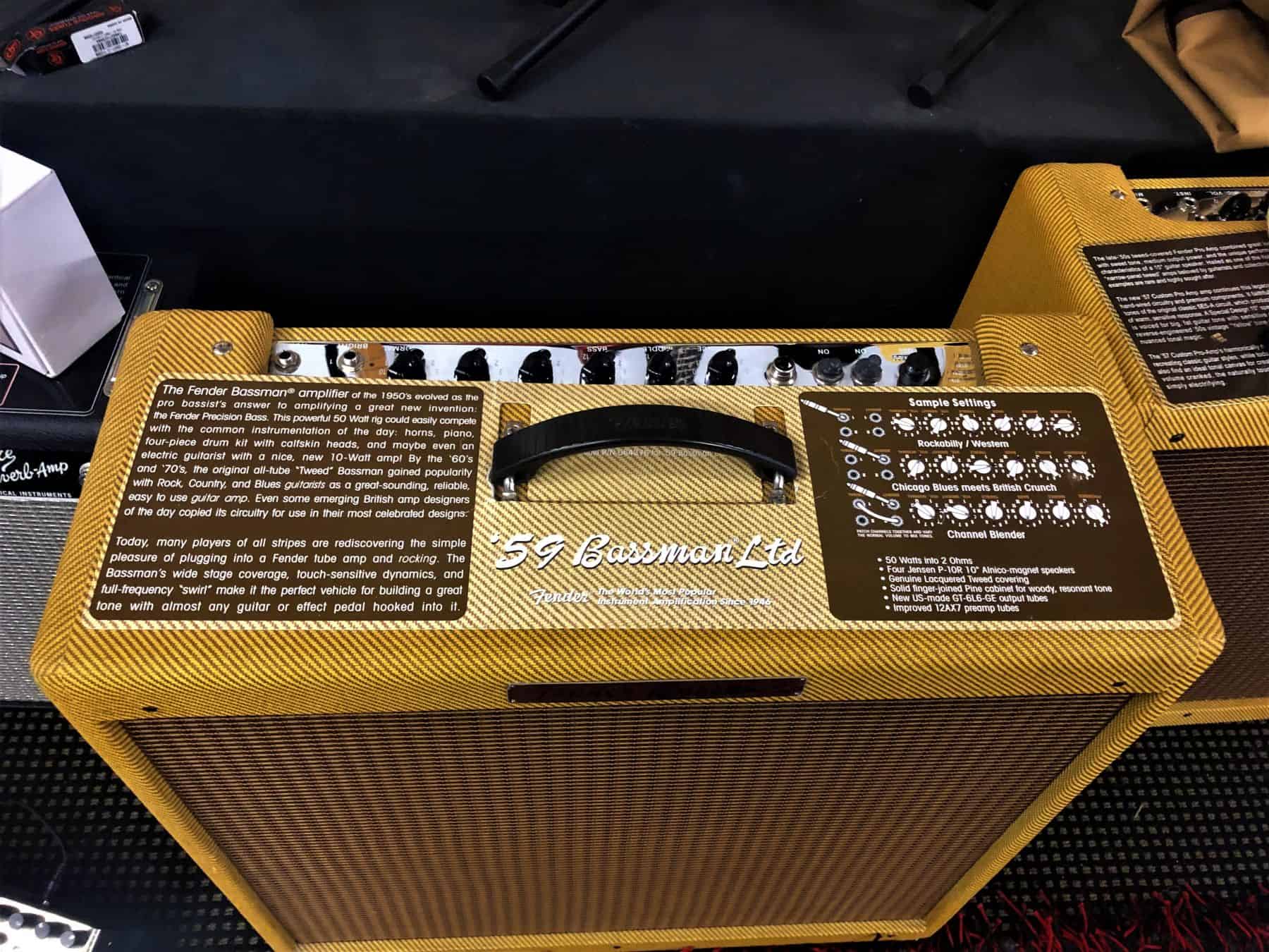 Music　Fender　mint　Sold　LTD,　...　near　'59　Bassman　Black　Dot
