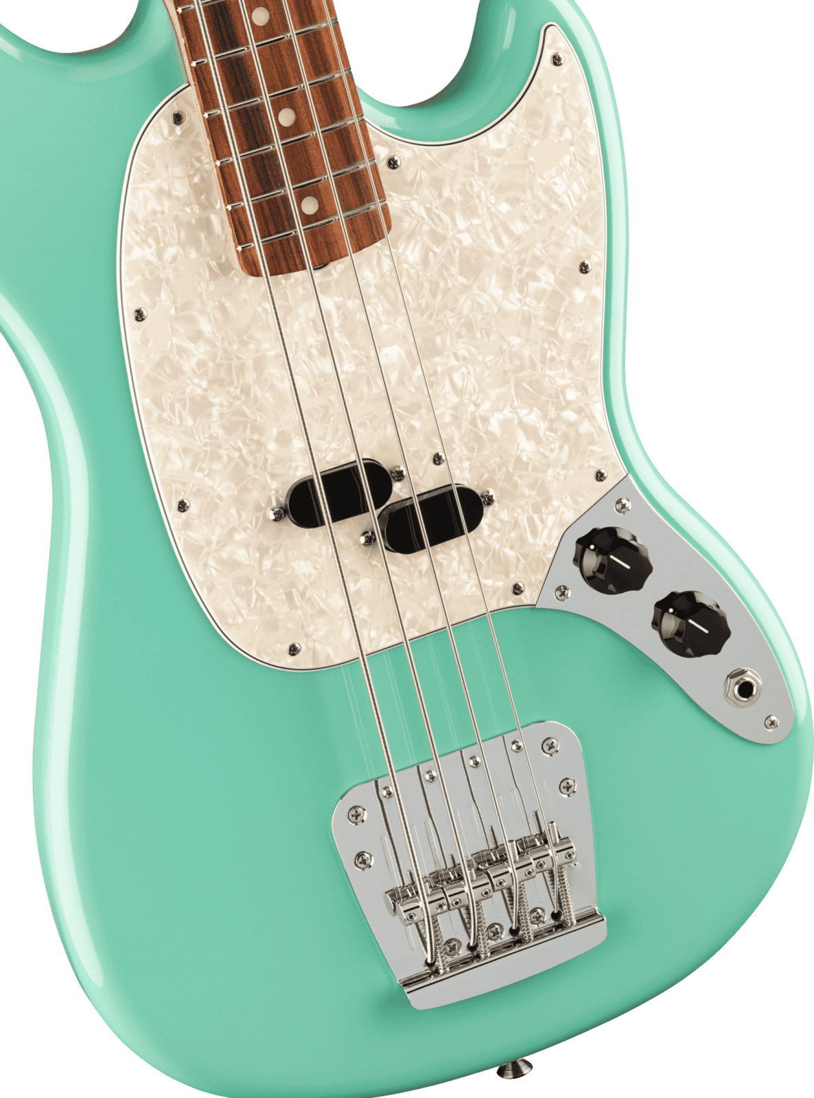 fender mustang bass seafoam green