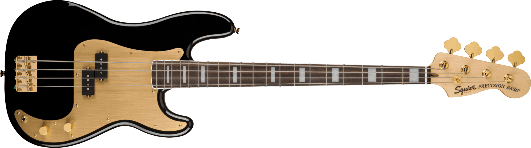 sunburst p bass black pickguard